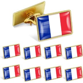 12/25/50/100Pack Official FR France Flag Pins Bulk - Metal French National Lapel Pin