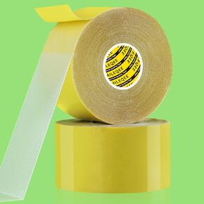 Double-Sided Mesh Tape Heavy Duty, 2.4in x 33FT(10m), Single Sided Cloth Duct Tape Durable,High Stickiness Strong 2 Sided,Multipurpose Removable Residue-Free, Easy Tear Office Decor