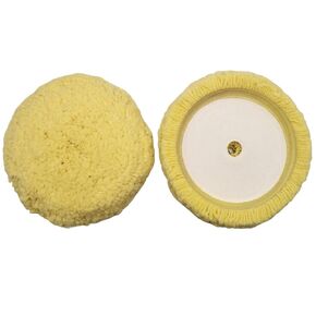 7" Backing Hook & Loop Grip Wool Buffing Pad for Compound Cutting & Polishing