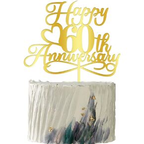 Glitter Happy 25th Anniversary Cake Toppers -Wedding Anniversary Party Decorations,25th Wedding Anniversary, Company Anniversary Party, Birthday Party Decorations (silver)