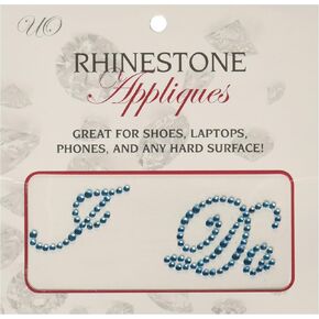 Crystal Rhinestone I Do Wedding Shoe Stickers, Blue