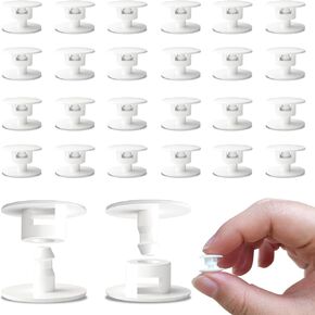 100 Pairs Replacement Rivets Button Strap Compatible for Shoe Charms Bag Tote Repair Buttons Rivets for Crocs Rivet Replacements Shoe Backstrap Repair Fastener Button (White)