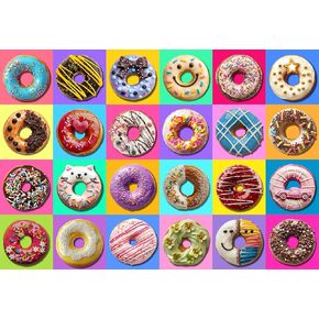 Puzzles for Kids Ages 4-8-10 Boys Girls, Colorful Donuts 100 Piece Puzzle Children Learning Educational Toys Gifts for 4, 5, 6, 7, 8-10 Years Old