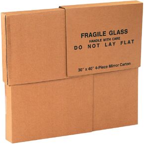 BOX USA Large Mirror Box 30"L x 3.5"W x 40"H (1-Pack), Cardboard Boxes Perfect for Moving, Storing, Packing & Shipping, Ideal for TV's, Picture Frames, Mirrors & Art