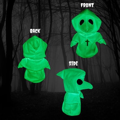 Plague Doctor Plush Toy - 10" Glow in The Dark Stuffed Animal - Cute Spooky White Horror Plush - Soft Monster Creepy Plushies - Ideal for Adults or Kids in Saudi Arabia