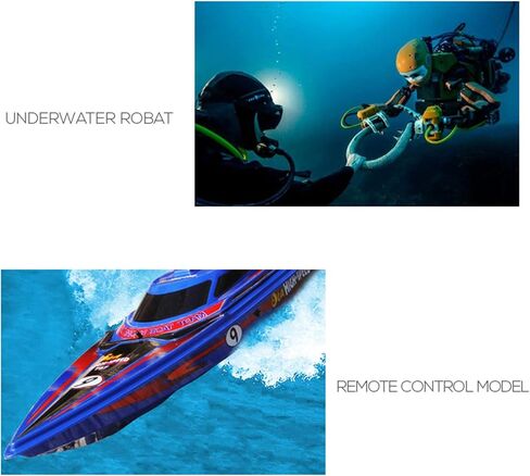 12V-24V 20A Underwater Thruster Motor 4 Blades Propeller Propulsion 30-200W Part for ROV RC Bait Tug Boat (clockwise Motor+1pc counterclockwise Motor) in Kuwait