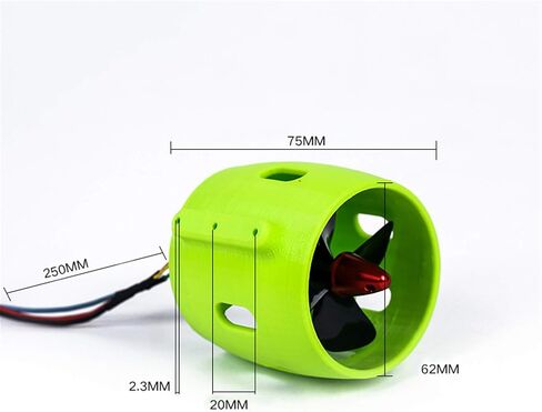 12V-24V 20A Underwater Thruster Motor 4 Blades Propeller Propulsion 30-200W Part for ROV RC Bait Tug Boat (clockwise Motor+1pc counterclockwise Motor) in Kuwait