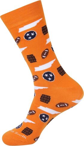 Tennessee Checkerboard Orange & White Men's Socks | TN Apparel | Vols Socks | Gift for TN Volunteer Alumni & Fans in Kuwait