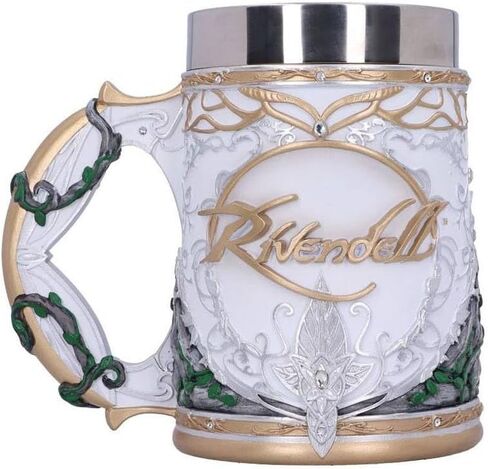 Nemesis Now Officially Licensed Lord of The Rings Rivendell Tankard, White, 15.5cm in Saudi Arabia
