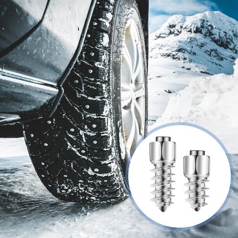 500 Pcs Carbide Screw Tire Studs, Anti Slip Snow Tire Studs Wheel Tyre Studs Anti Ice Snow Spikes for SUV/Tractor/ATV/UTV/Motorcycle, with Installation Tool, 4 x 12mm, 4x9mm in Kuwait