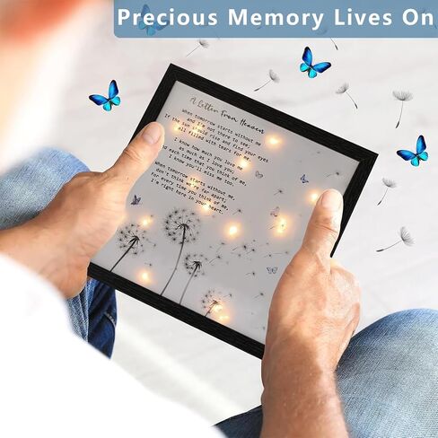 Memorial Gifts, LED Shadow Box in Memory of a Loved One, Sympathy Gifts for Loss of Loved One, Remembrance/Bereavement Gift Ideas, in Memory of Mom Dad Brother Sister Miscarriage (9x9 inch) in Saudi Arabia