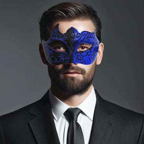 JOYFISCO Men Women Masquerade Mask Venetian Mask for Halloween Mardi Gras Prom Ball Cosplay Party Costume Mask in Saudi Arabia