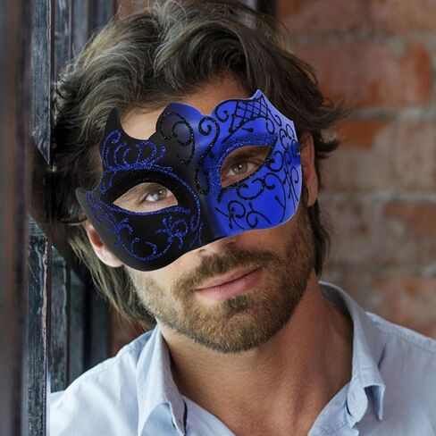 JOYFISCO Men Women Masquerade Mask Venetian Mask for Halloween Mardi Gras Prom Ball Cosplay Party Costume Mask in Saudi Arabia