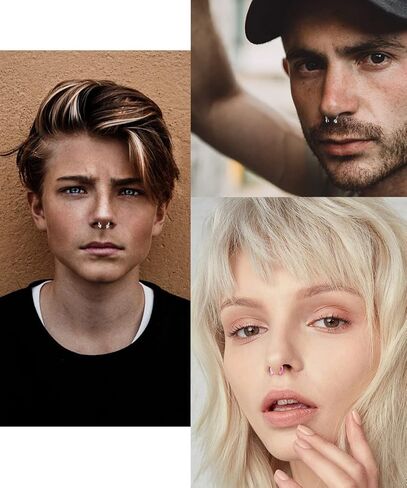 40 قطعة 316L الفولاذ المقاوم للصدأ 16G الحاجز الأنف خواتم هوب للنساء الرجال حدوة الحصان الأنف هوب الغضروف أقراط الشفاه اللولب الزنمة Daith هوب ثقب المجوهرات in Kuwait