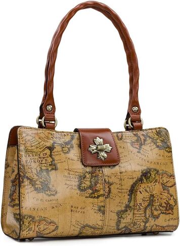 حقيبة باتريشيا ناش الجلدية روزينا ذات الخريطة الأوروبية متعددة الجيوب in Kuwait