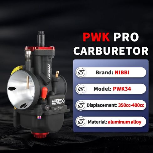 مكربن ​​NIBBI PWK 34 مم مع ثلاث طائرات رئيسية وطائرة طيار واحدة من مكربن ​​سباقات الأداء لاستبدال مكربنات Keihin أو mikuni in Kuwait