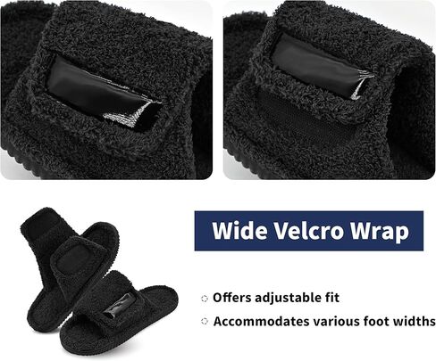 Panda Bros Adjustable House Slippers for Men Soft Open Toe Breathable Indoor Outdoor Slip on Slides Slippers with Memory Foam for Home Bedroom in Kuwait