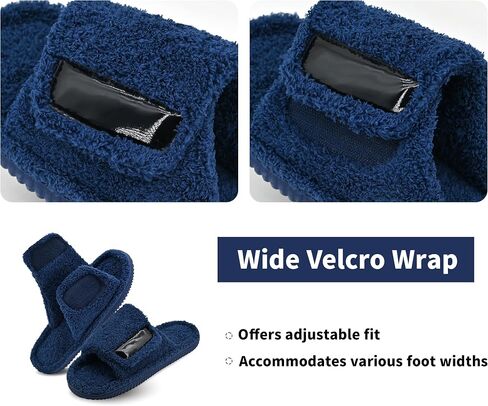 Panda Bros Adjustable House Slippers for Men Soft Open Toe Breathable Indoor Outdoor Slip on Slides Slippers with Memory Foam for Home Bedroom in Kuwait