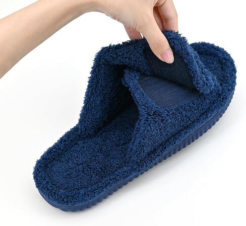 Panda Bros Adjustable House Slippers for Men Soft Open Toe Breathable Indoor Outdoor Slip on Slides Slippers with Memory Foam for Home Bedroom in Kuwait