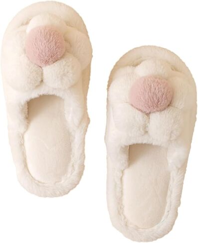 Solyinne Flower Slipper for Women Cute Fuzzy House Slippers Fashion Non-slip Slippers Indoor and Outdoor Slippers in Saudi Arabia