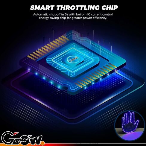 ضوء إيماءة اليد للسيارة، ضوء إصبع السيارة الممتع مع جهاز تحكم عن بعد، ضوء يد مضحك للسيارة، لافتة LED مع 3 أوضاع للشاحنة، سيارات الدفع الرباعي - أزرق in Kuwait