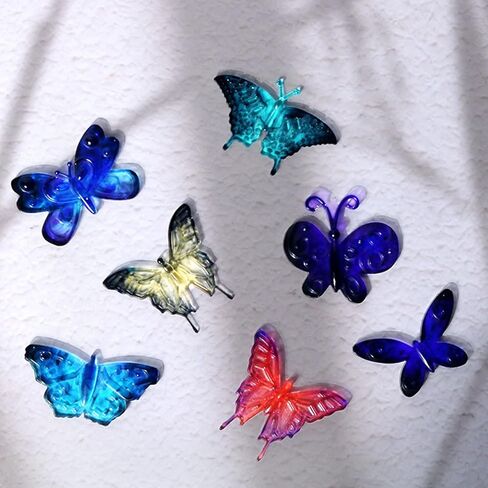 HOMICO فراشة الراتنج قوالب سيليكون المفاتيح قوالب القرط قوالب DIY بها بنفسك الحرفية صنع المجوهرات قلادة راتنجات الايبوكسي قوالب الصب، 6 تجويف in Kuwait