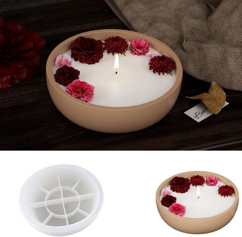 Large Silicone Bowl Mold,Silicone Molds for Resin Concrete Cement, Big Container Storage Mold Jewelry Candle Holder Mold Storage Tray Mold Plant Pot Mold DIY Storage Art Crafts(C) in Kuwait