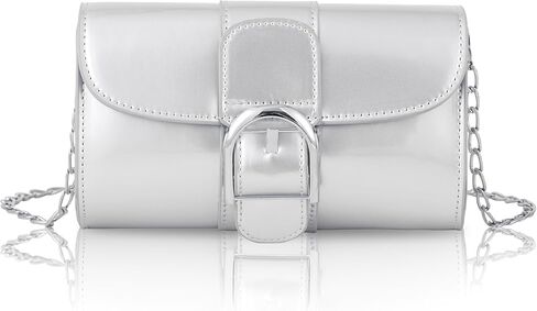 Clutch Purse for Women - Evening Purse Small Leather Shoulder Bag, Vintage Clutch Bag, Buckle Close Handbag in Saudi Arabia