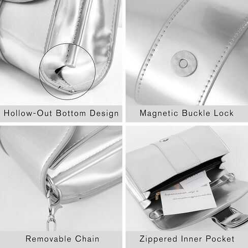 Clutch Purse for Women - Evening Purse Small Leather Shoulder Bag, Vintage Clutch Bag, Buckle Close Handbag in Saudi Arabia