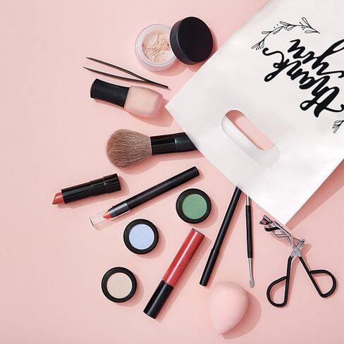 KEEPARTY 100 PCS Small Thank You Merchandise Bags Plastic Goodie Bags Party Favor Bags for Birthday Party Baby Shower Wedding Merchandise Gifts Trade Shows (White) in Kuwait