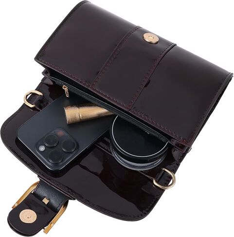 محفظة كلاتش للنساء - حقيبة كتف جلدية صغيرة للسهرة، حقيبة كلاتش كلاسيكية، حقيبة يد مغلقة بإبزيم in Kuwait