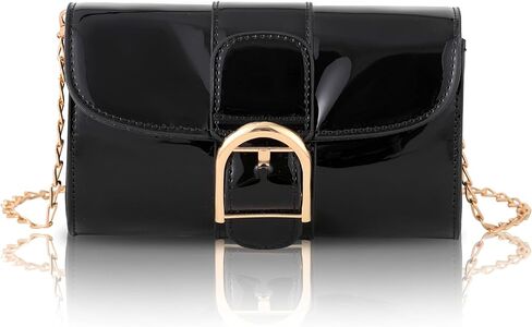Clutch Purse for Women - Evening Purse Small Leather Shoulder Bag, Vintage Clutch Bag, Buckle Close Handbag in Saudi Arabia