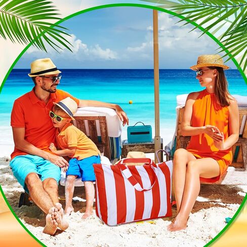 قطعتان من حقائب الشاطئ الكبيرة للنساء مع جيب بسحاب مقاومة للماء ومضادة للرمل لعطلة نهاية الأسبوع حقيبة سفر للمستشفى وحقيبة حمام السباحة in Kuwait