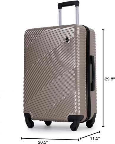 Luggage Sets 3 Piece, Hardside PC ABS Suitcase Set with Spinner Wheels, Lightweight Travel Carry-on and Checked Luggage, Blue, 3-Piece Set(20/24/28) in Kuwait