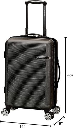 Rockland Skyline Hardside Spinner Wheel Luggage, Blue, 3-Piece Set (20/24/28) in Saudi Arabia