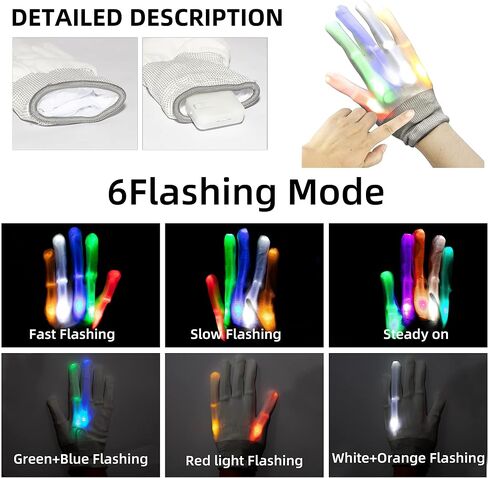 قناع LED للهالوين من JOYIN مع قفازات، وقناع هيكل عظمي مخيف وقفاز لإكسسوارات أزياء الهالوين in Saudi Arabia