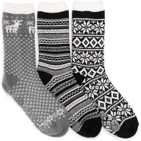 MUK LUKS Women's 3 Pk. Tall Cozy Lined Lounge Socks in Saudi Arabia