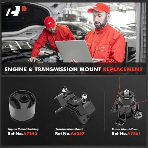 طقم حامل محرك وناقل الحركة مكون من 3 قطع من A-Premium متوافق مع Toyota Camry 1997-2001، Avalon 1998-1999، Solara 1999-2003 وLexus ES300 1997-2001، 3.0 لتر، ناقل حركة أوتوماتيكي in Saudi Arabia