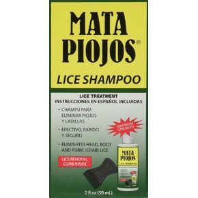 Mata Piojos, Lice and Nit Treatment Shampoo, For Kids and Adults, 2 FL Oz, Bottle