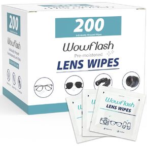 150 Count Lens Wipes for Eyeglasses, Eyeglass Lens Cleaning Wipes Pre-moistened Individually Wrapped Sracth-Free Streak-Free Eye Glasses Cleaner Wipes for Sunglass, Camera Lens, Goggles