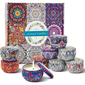 Scented Candles Gift Set, 9 Pack Aromatherapy Candle, Candles for Home Scented, Ideal for Birthday, Christmas, Thanksgiving, Mother's Day, Stress Relief Gifts for Women