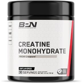 BARE PERFORMANCE NUTRITION, BPN Pure Creatine Monohydrate by Creapure, Safe and Effective, Unflavored, 30 Servings