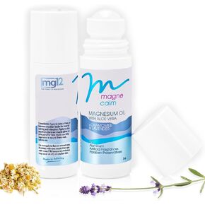 MagneCalm Roll-On with Lavender & Chamomile - Soothing Magnesium, 3 oz
