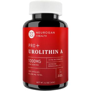 Neurogan Enhanced Strength Urolithin A Pro Capsules - 1000mg, 120 Count - Advanced Cellular Health & Vitality - 60,000mg Ultra Micronized - Lab Verified, Made in USA*