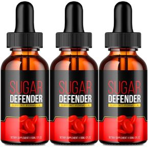 Sugar Defender Drops - Official Formula - Sugar Defender Liquid Supplement, Sugar Defender 24, Sugar Defender Drops Reviews for Extra Strength with Hawthorn Berry Organic (3 Pack)