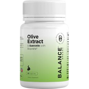Balance Breens Immunity Booster Olive Leaf Extract 60 Capsules - Quercetin 400mg with Bioperine Black Pepper Extract