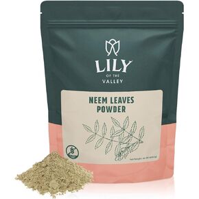 Neem Leaf Powder - No Added Preservatives or Additives - Natural, Vegan & Gluten-Free - Packed in Resealable Pouch (16oz, 453g)- Package May Vary