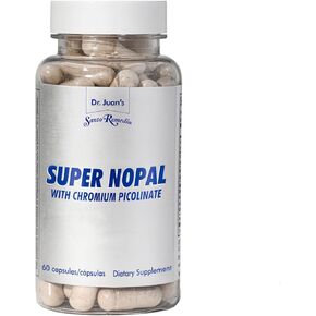 Santo Remedio's Super Nopal, Exclusive Formula with Nopal, Chromium Picolinate (Chromax), Gurmar (Gymnema Silvestre), and Vanadyl Sulfate. 60 Capsules (30 Servings)
