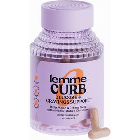Lemme Curb Cravings, Improve Carb Metabolism, Support Weight Management w/Clinically Studied Chromium Picolinate, Bitter Melon, Ceylon Cinnamon & Greens Blend I Drug-Free I Vegan