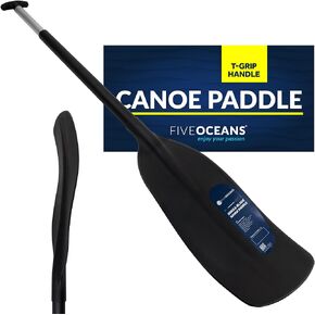 Five Oceans Canoe Paddle, Canoe Paddles, Ergonomic Black Blade, 4-Feet Long, Anodized Aluminum Shaft, Reinforced ABS Plastic Blade, Lightweight - FO4132 in Kuwait